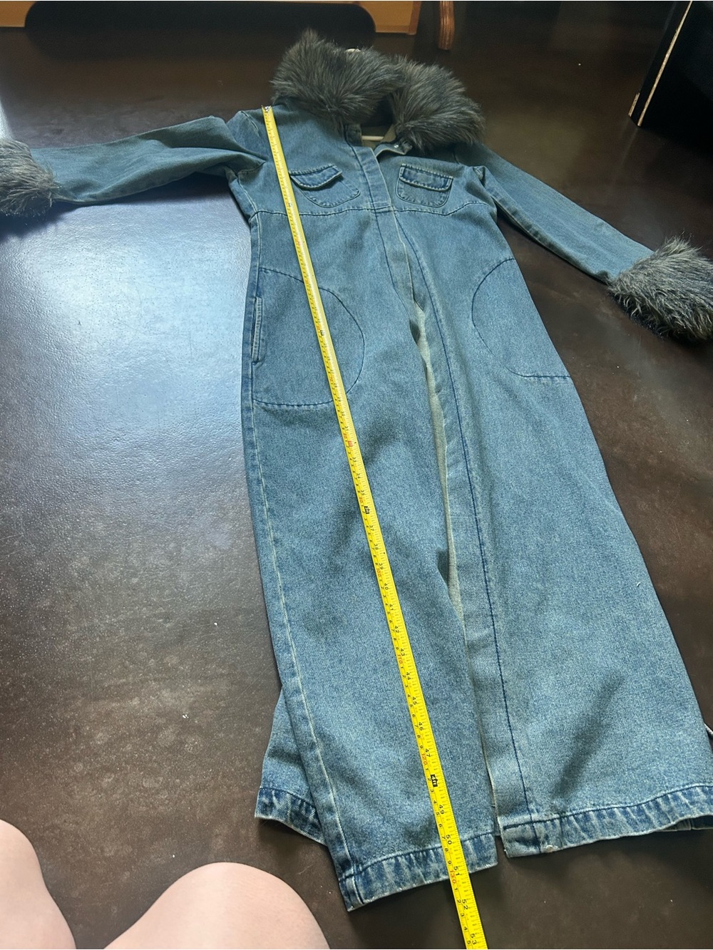 Vintage y2k penny lane denim duster coat size medium by Blanche noir - Picture 14 of 15